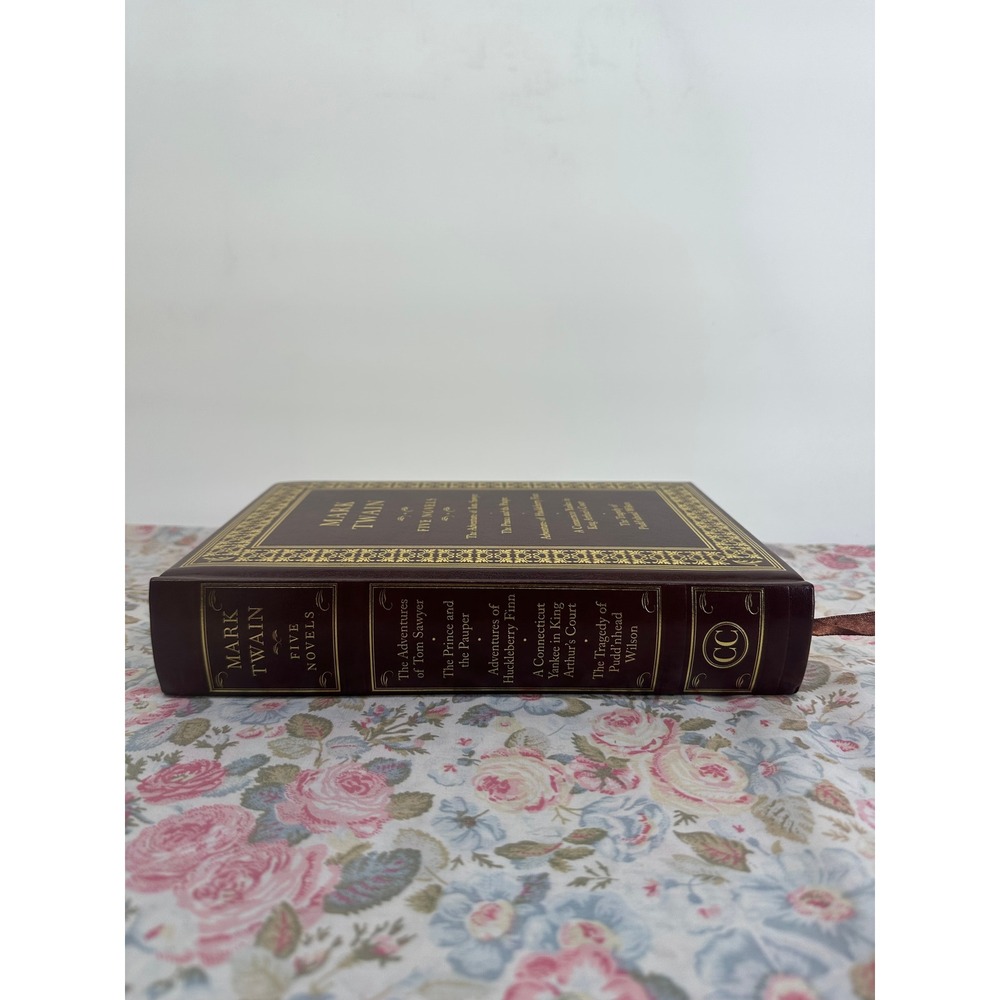 Mark Twain Five Novels Canterbury Classics Gilded Leather Bound Burgundy Gold - Picture 4 of 10